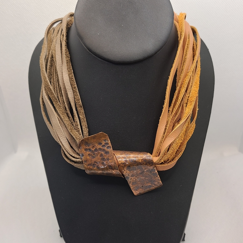 Leather & Metal statement piece